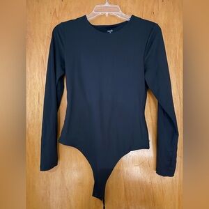 nuuds Sleek Black Long Sleeve Bodysuit